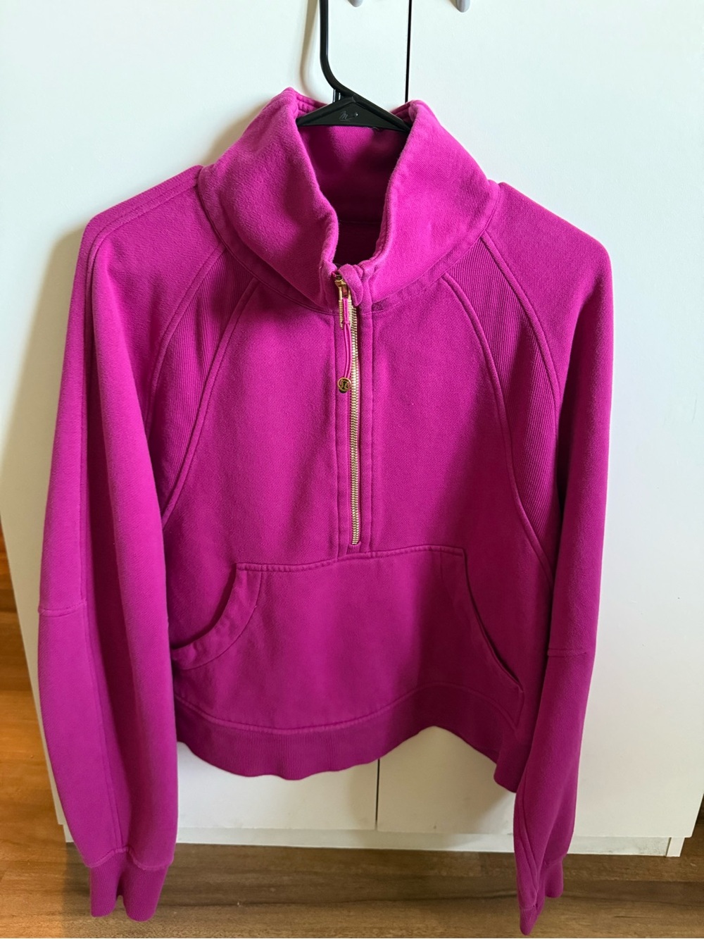 lululemon athletica Fuchsia Pink Half-Zip Cowl Pullover
